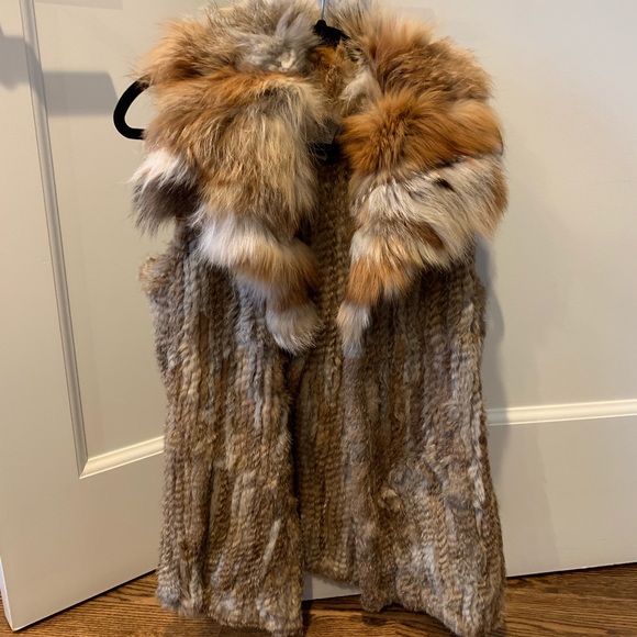 Alberto Makali Rabbit And Fox Fur Vest 